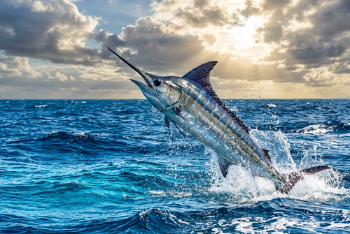 Blue Marlin Jumping HD