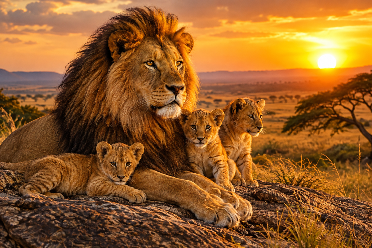 Lion and Cubs