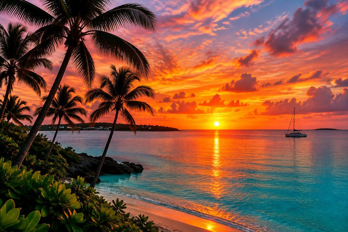 Tropical Sunset Over Nassau